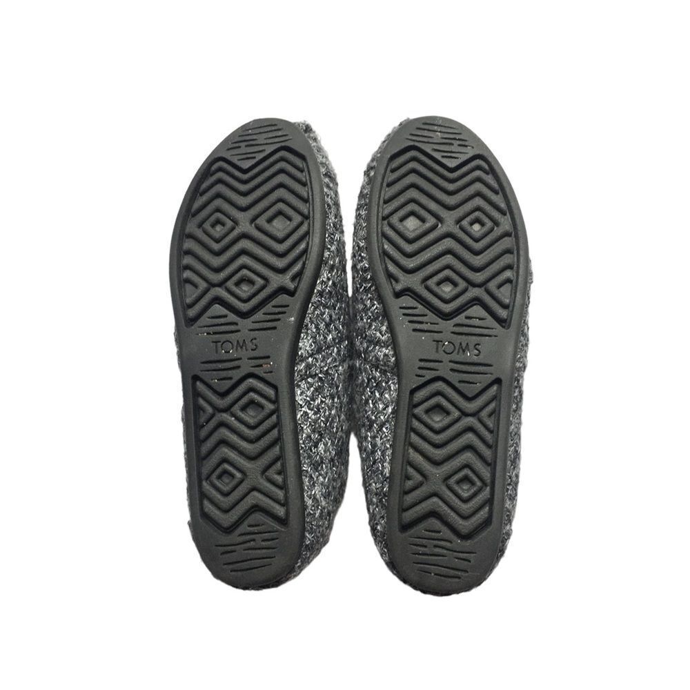 🔃Toms Classic Black Gray Tweed Slip On Loafer Flats - Picture 7 of 8